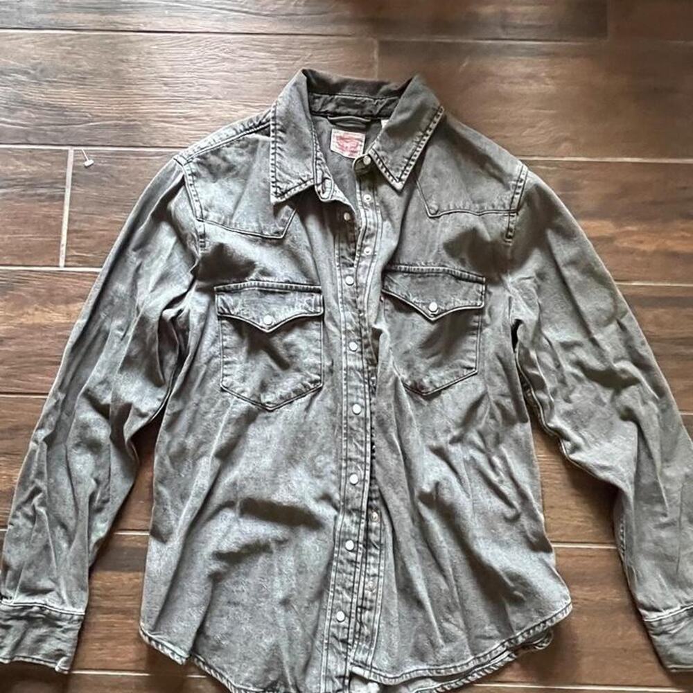 Levis western denim button up